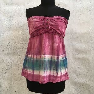 Lucky Brand Tie Dye Swimsuit Top Size Large